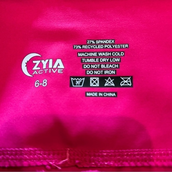 Zyia active hot pink cropped capri pocketed leggings 6-8 - Picture 6 of 7